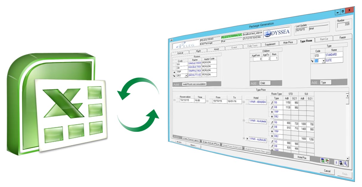 ייצוא וייבוא מחירי חבילות לאקסל - הרחבה